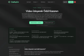 CashyGo video görevleri sayfası ekran görüntüsü