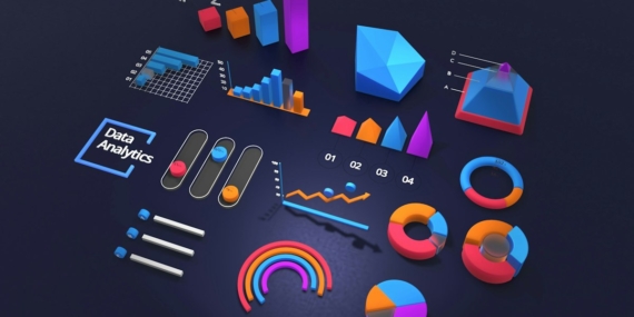 Masada grafik ve raporları inceleyen iş ekibi